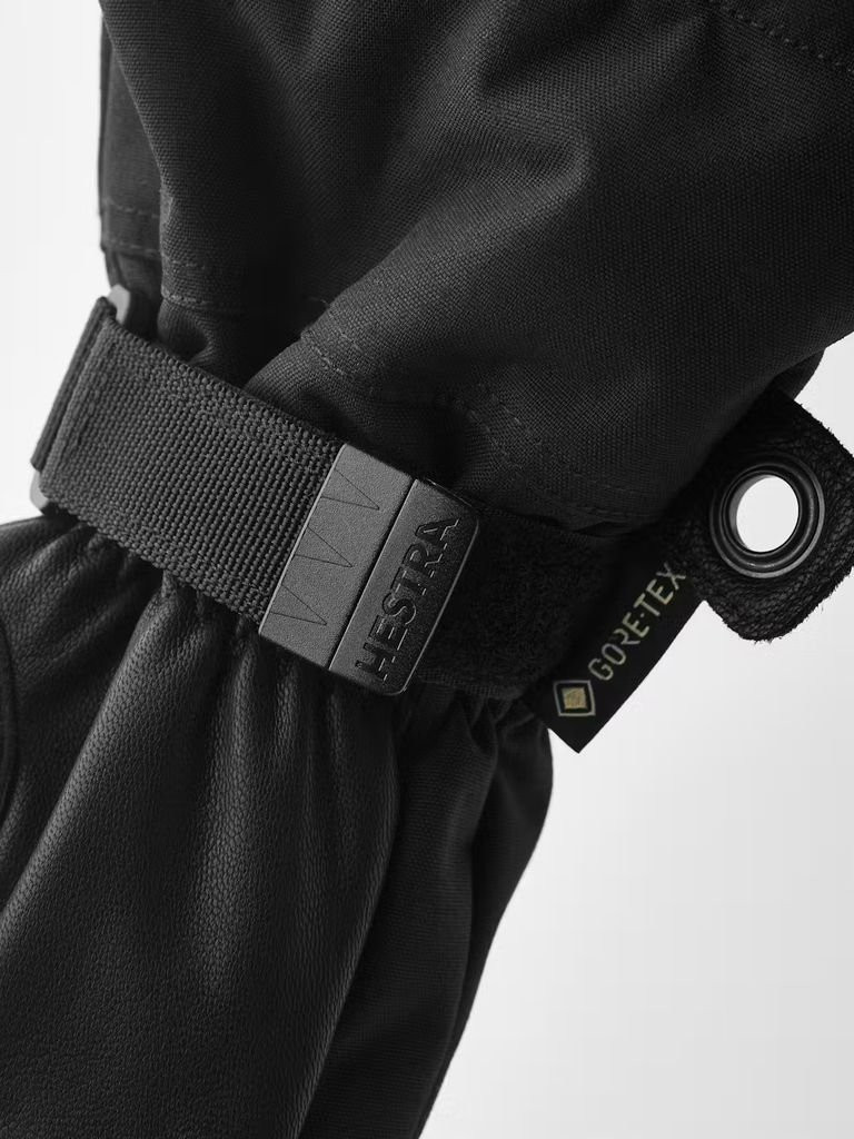 Warm, waterproof leather mittens Hestra Army Leather Gore-Tex Mitt-Black