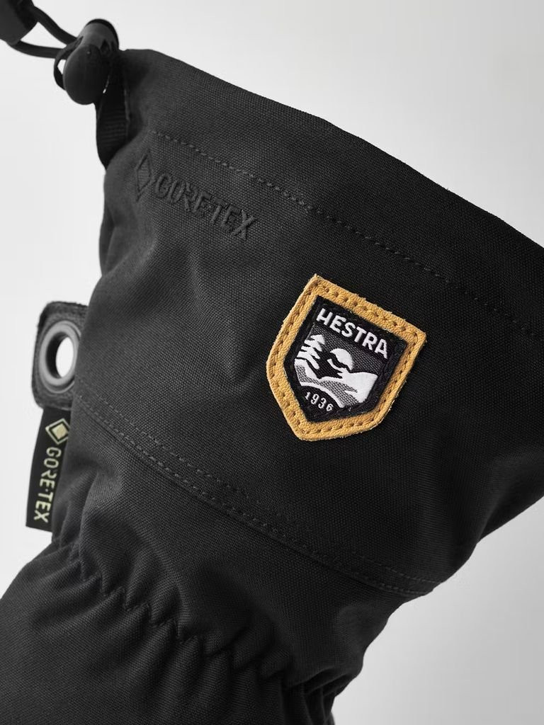 Warm, waterproof leather mittens Hestra Army Leather Gore-Tex Mitt-Black