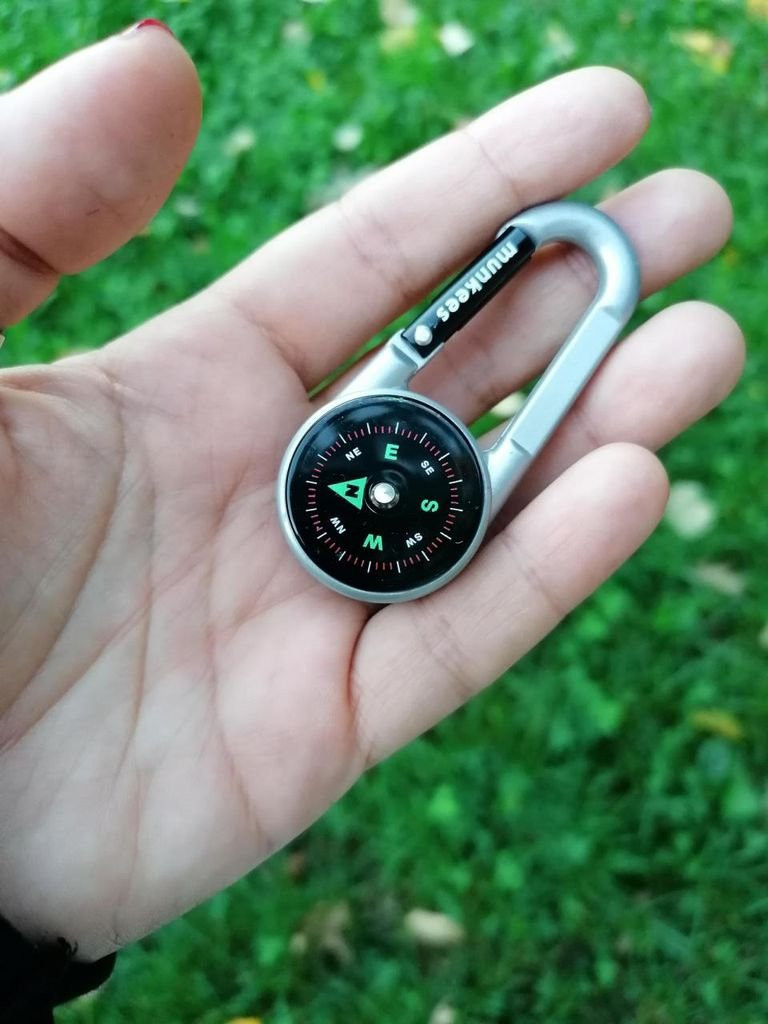 Munkees Carabiner Compass with Thermometer