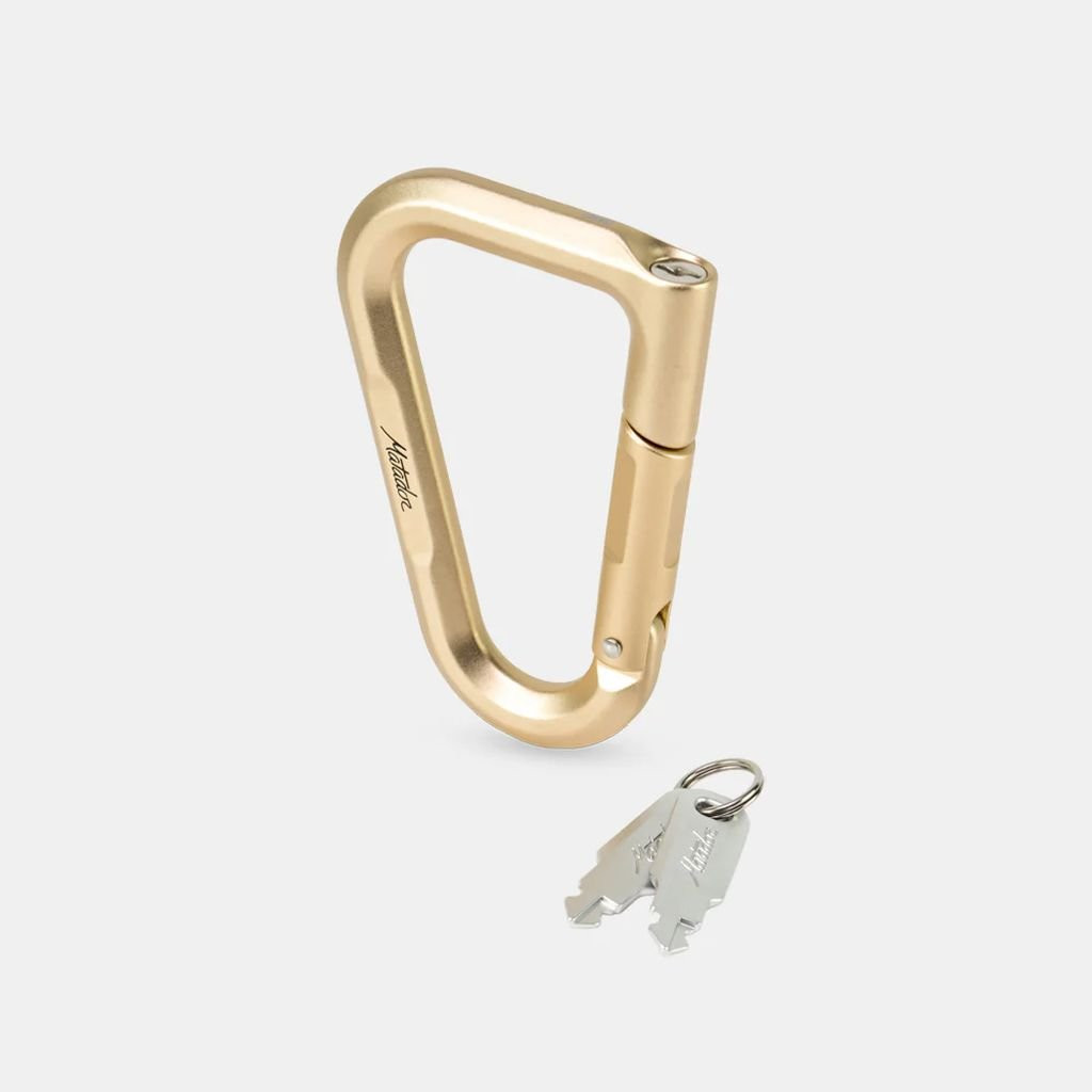 Aluminium carabiner with locking system Matador Betalock - Or