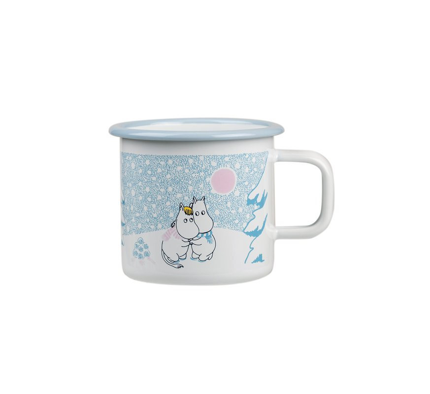 Muurla Moomin enamel mug Let it Snow 3,7dl