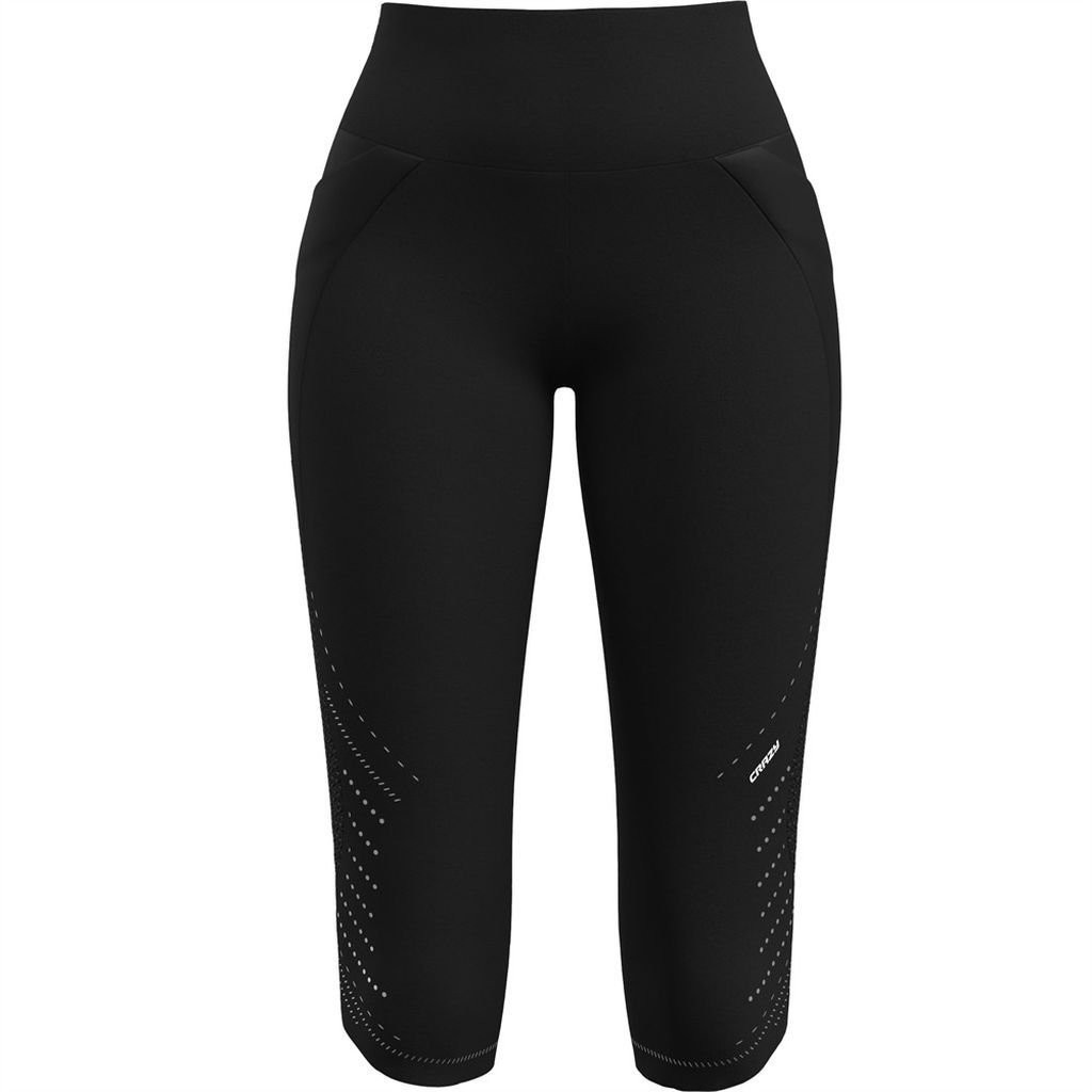 Pantalon corsaire de trail Crazy Mid-Short Pressure Woman - Noir