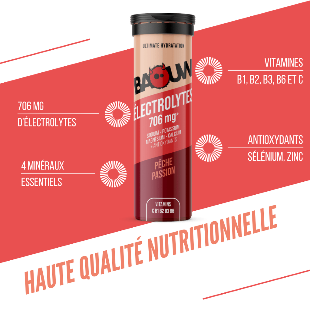 Exercise hydration tablets Baouw Electrolyte tablets Peach - Passion