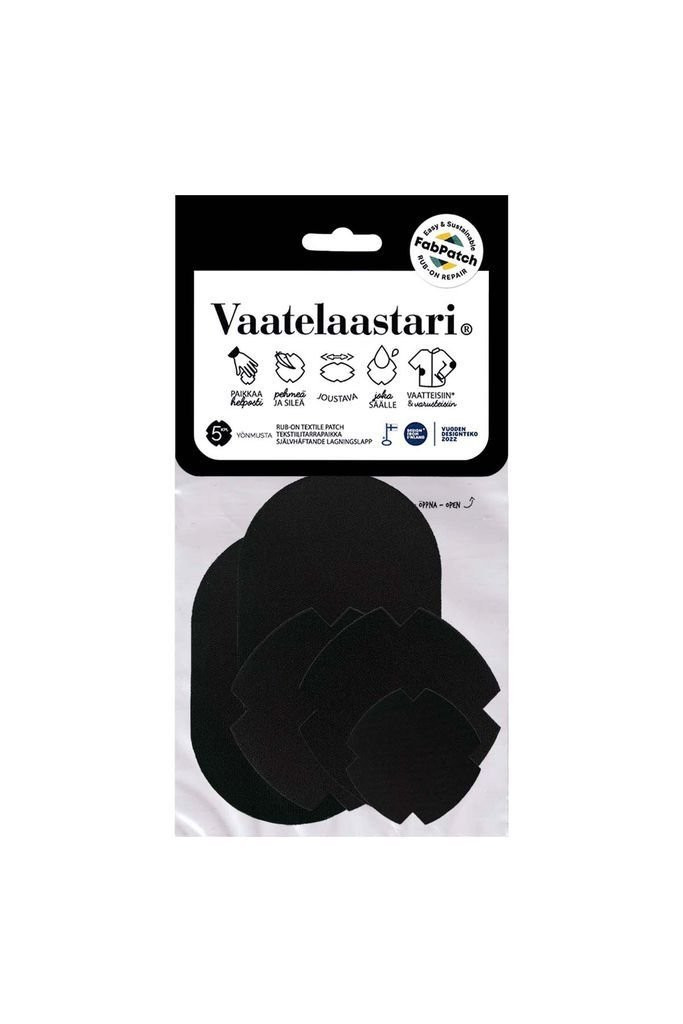 All-textile repair patches FabPatch Stretch Yönmusta-Noir