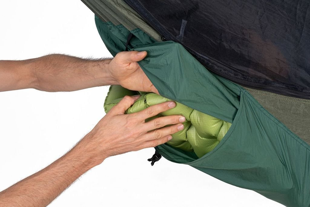 Hammock with mosquito net and mattress spaceTicket To The Moon Pro Mat Hammok - Vert Forêt