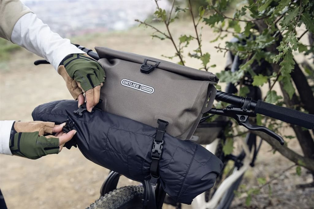 Small, lightweight, waterproof bikepacking bag Ortlieb Velo-Sling - Sable/Dark Sand
