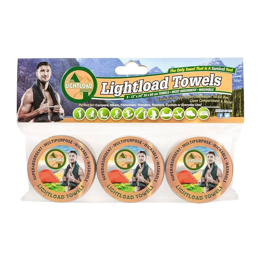 Serviettes Lightload Towels Compact Black 30x60 - 3 packs