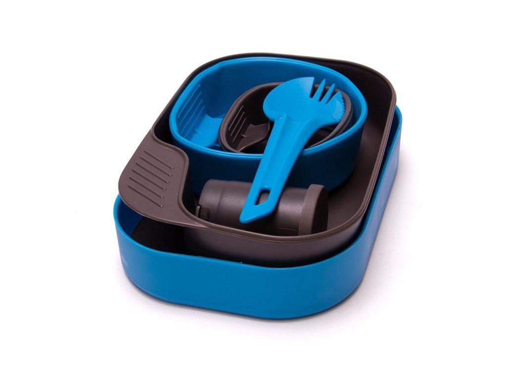 Lightweight and compact camping meal kit Wildo Camp-A-Box Complete - Bleu/Light Blue