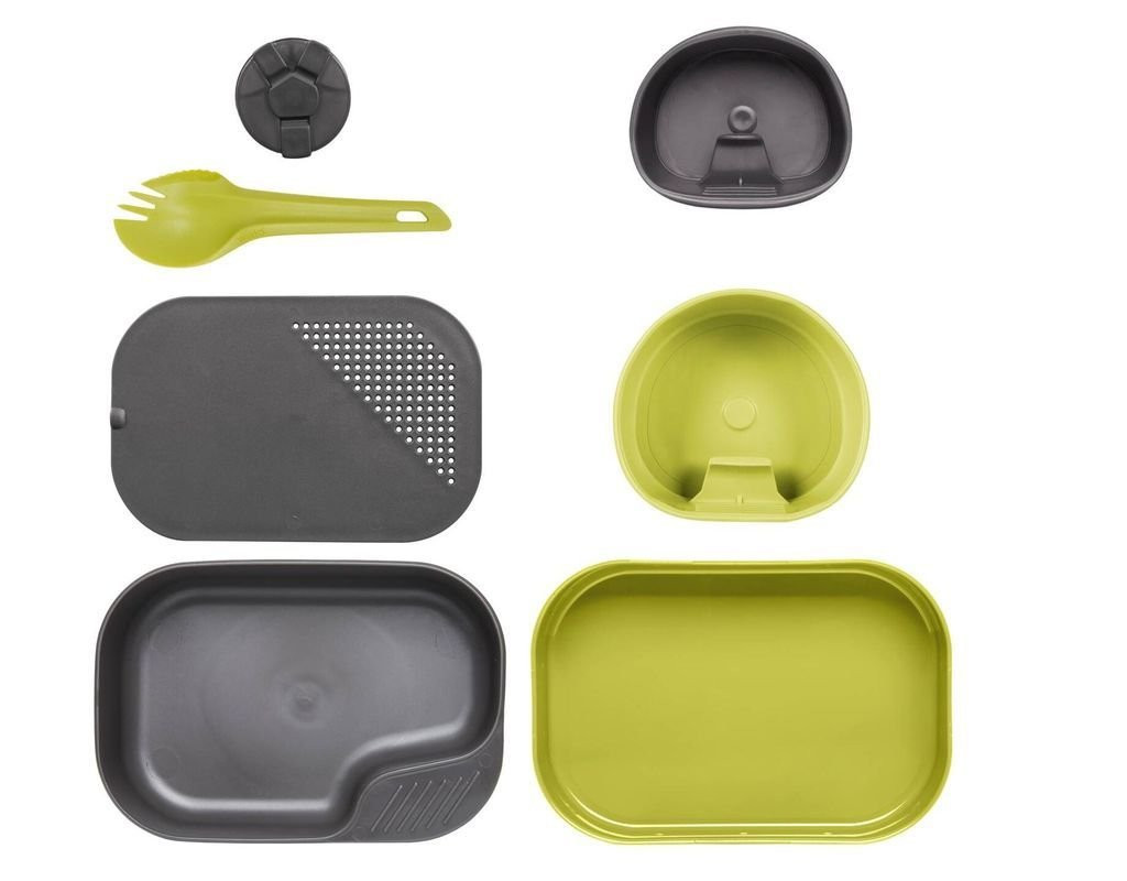 Lightweight and compact camping meal kit Wildo Camp-A-Box Complete - Lime