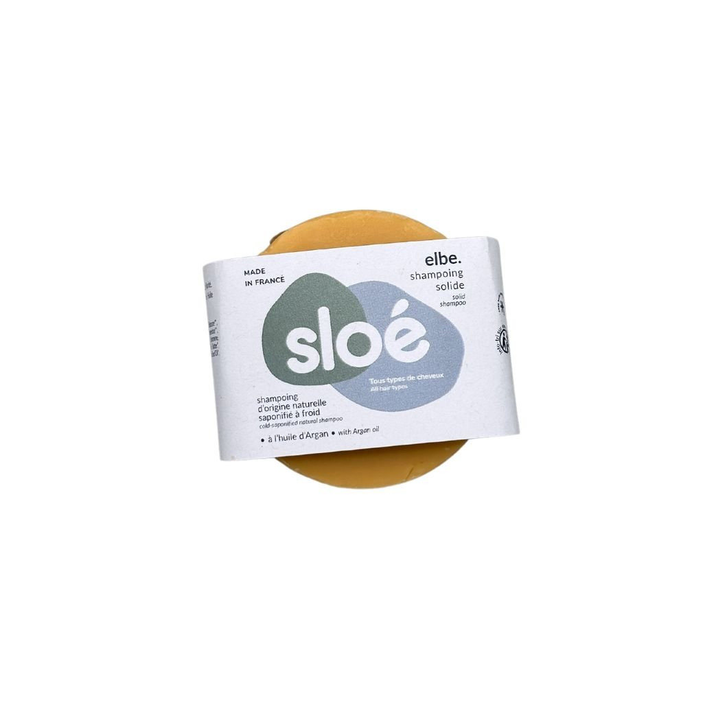 Sloé Elbe Solid Shampoo with argan oil and orange blossom fragrance