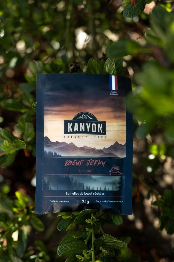 High-protein dried meat snacks Kanyon Jerky Natural Beef