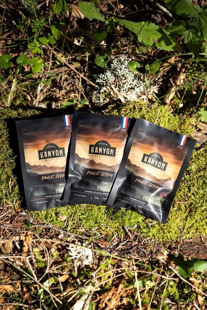 High protein dried meat snacks Kanyon Jerky Thaï Chicken