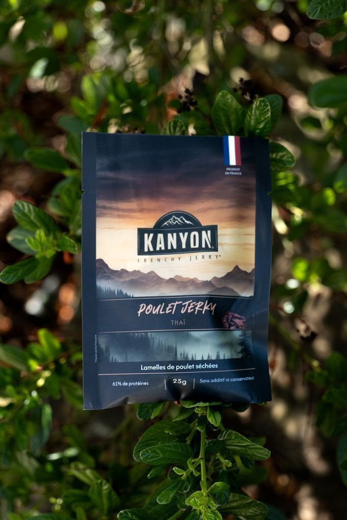 High protein dried meat snacks Kanyon Jerky Thaï Chicken