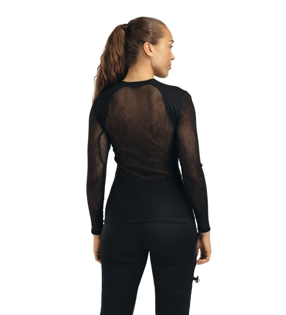 Sous-vêtement en laine mérinos Aclima WoolNet Light Crew Neck Woman - Jet Black
