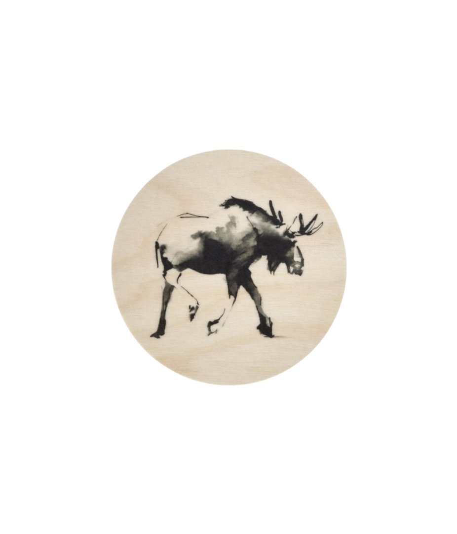 Sous-verre en bois Muurla Teemu Järvi coaster 10cm Elan / moose