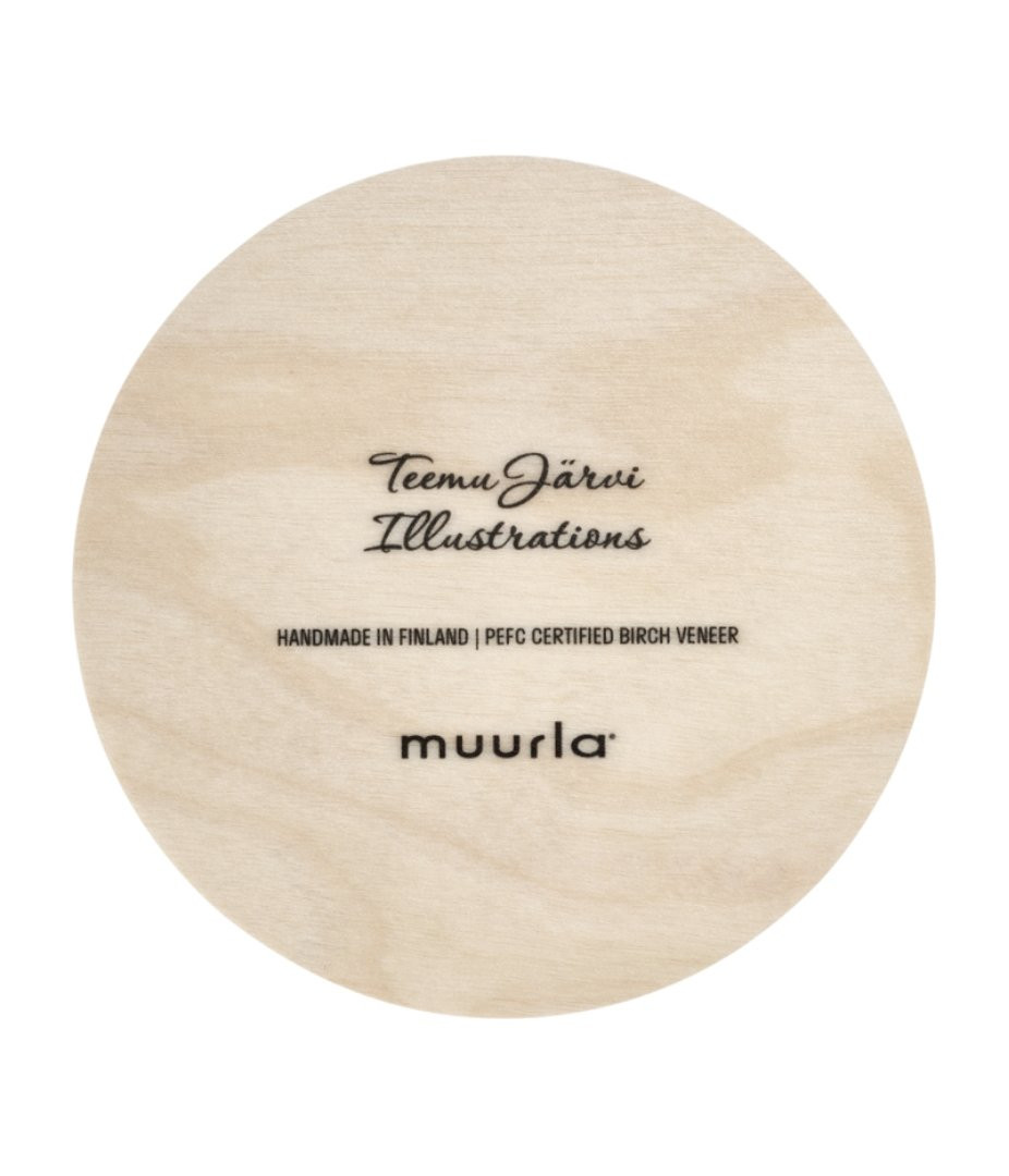 Sous-verre en bois Muurla Teemu Järvi coaster 10cm Ours Bear