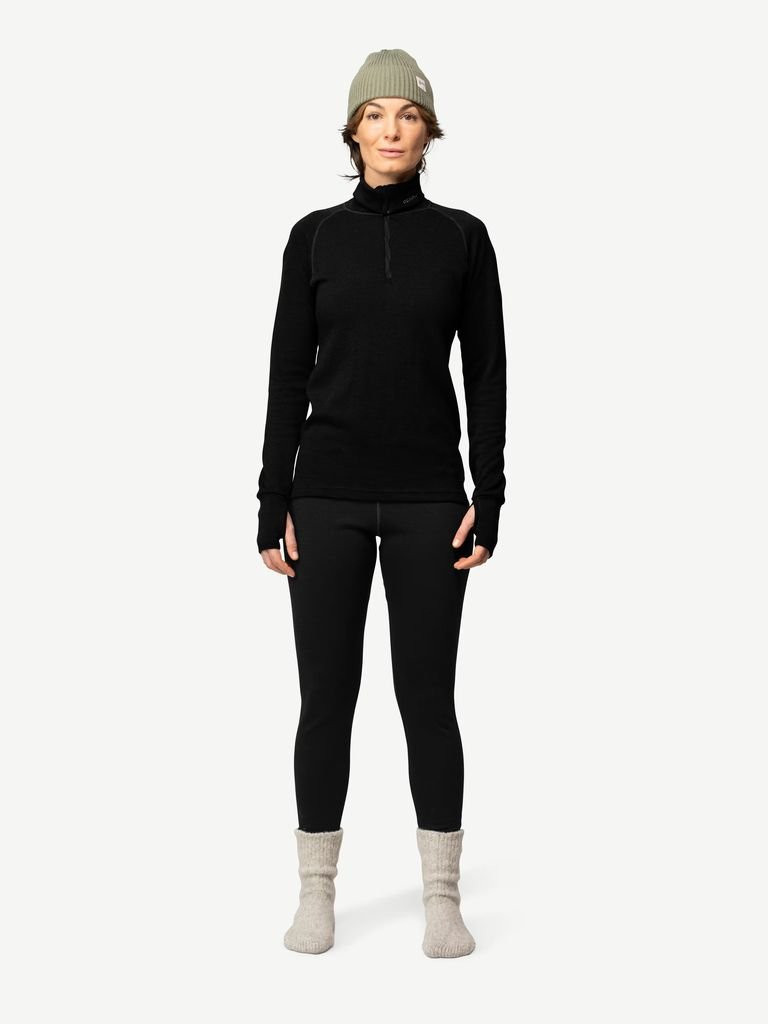 Devold Expedition Merino 235 Z.Neck Woman - Black