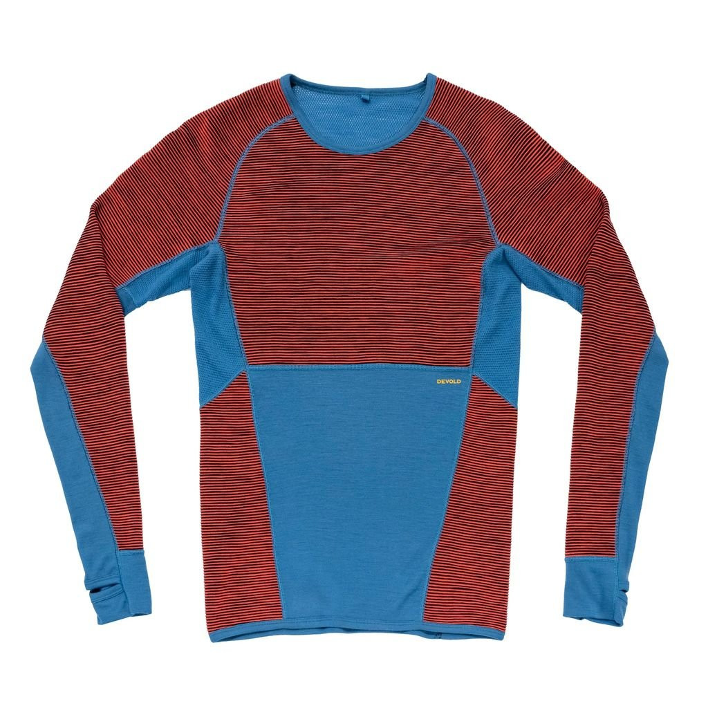 Long-sleeved merino wool underwear Devold Tuvegga Merino Shirt Man - Cayenne