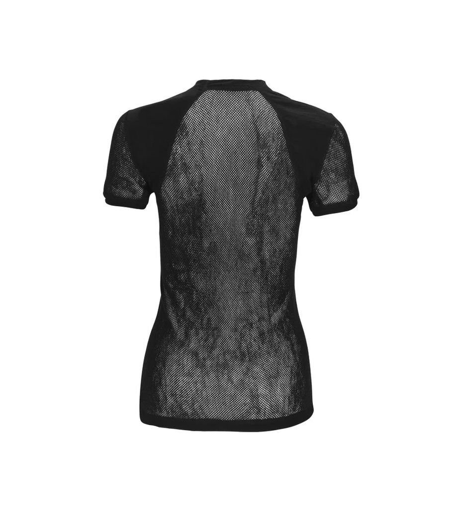Short-sleeved base layer made from 100% merino wool knitwear Aclima WoolNet Light T-Shirt Woman- Jet Black
