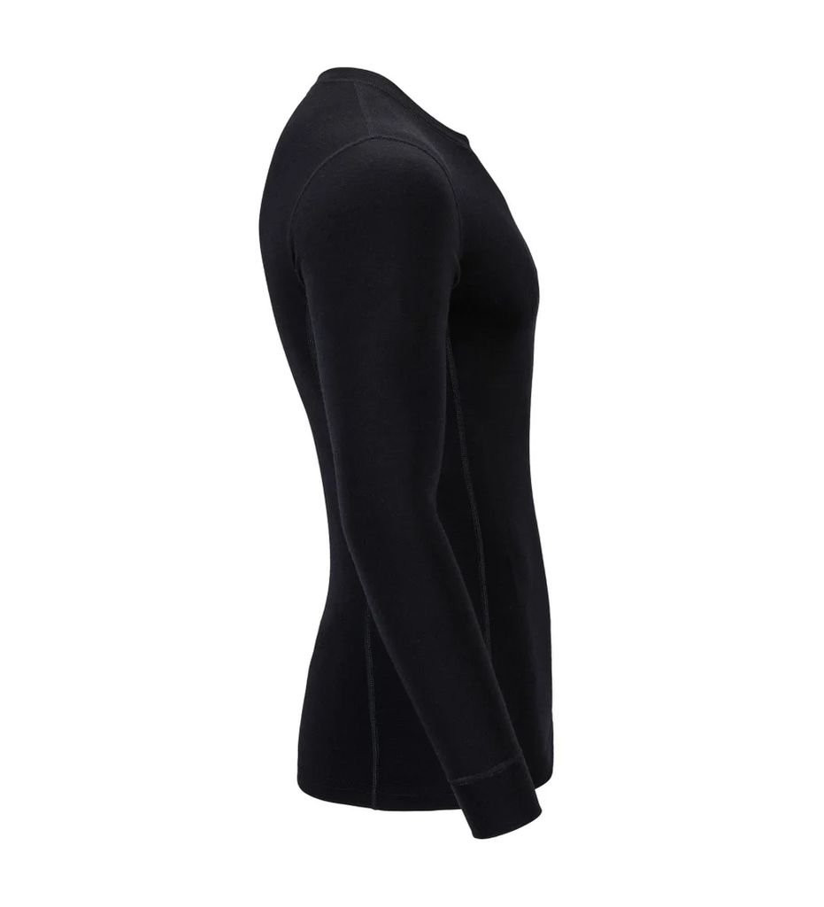 Sous-vêtement chaud en Laine mérinos Aclima WarmWool Crew Neck-Black