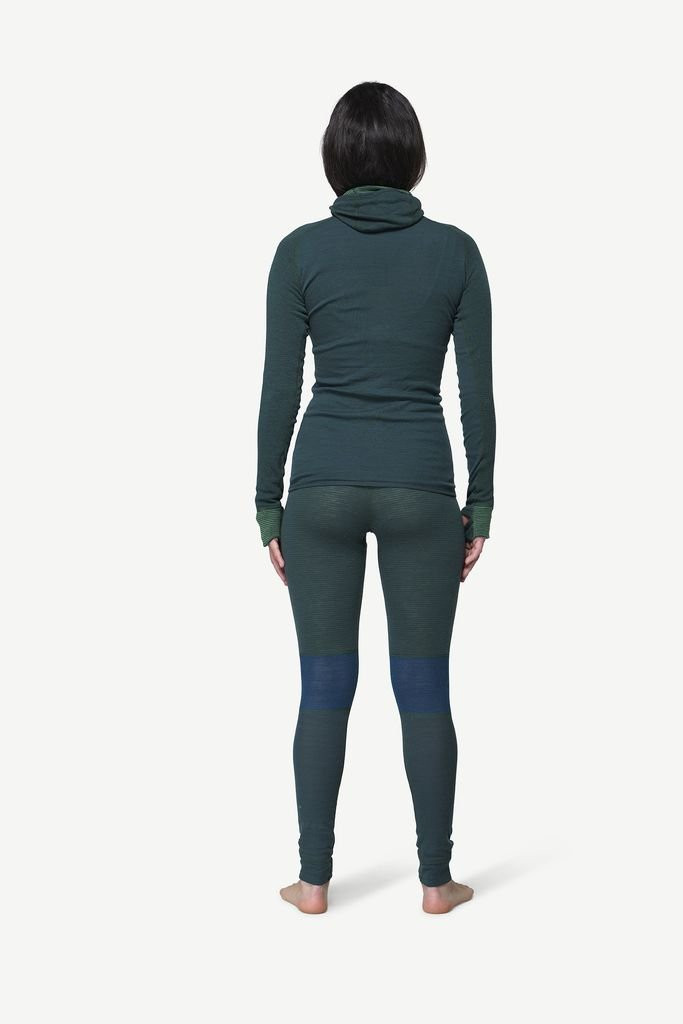 Long-sleeved merino wool underwear Devold Tuvegga Merino Hoodie Woman - Vert/Woods