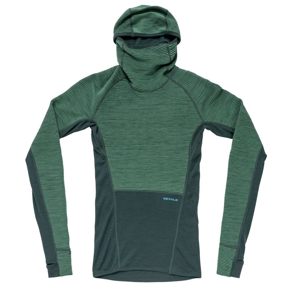Long-sleeved merino wool underwear Devold Tuvegga Merino Hoodie Woman - Vert/Woods
