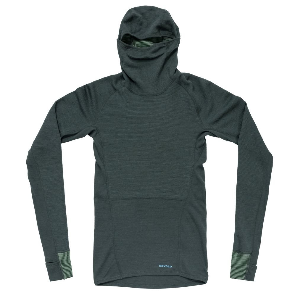 Long-sleeved merino wool underwear Devold Tuvegga Merino Hoodie Woman - Vert/Woods