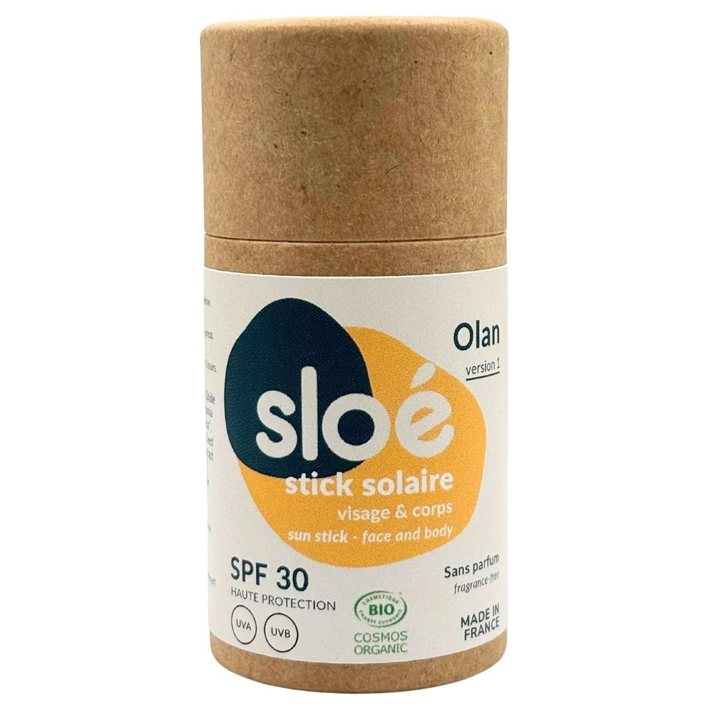 Environmentally-friendly sun protection Sloé Olan Organic Sun Stick