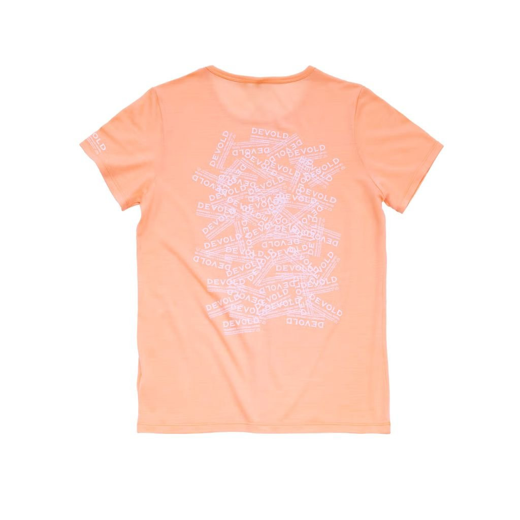 Lightweight merino wool T-shirt Devold Active Stamp Tee Woman - Sunrise