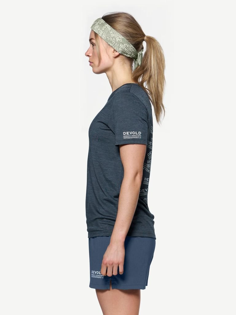 Lightweight merino wool T-shirt Devold Active Stamp Tee Woman - Night