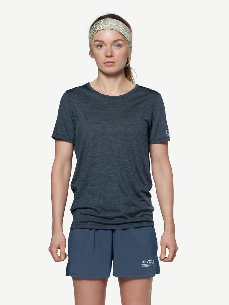 Lightweight merino wool T-shirt Devold Active Stamp Tee Woman - Night