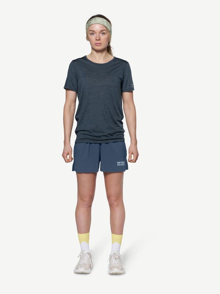 Lightweight merino wool T-shirt Devold Active Stamp Tee Woman - Night