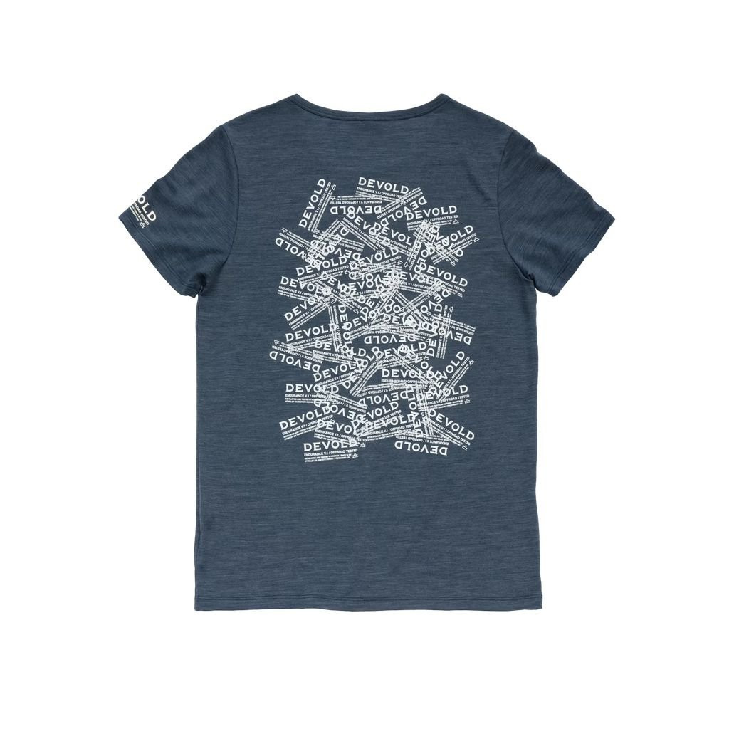 Lightweight merino wool T-shirt Devold Active Stamp Tee Woman - Night