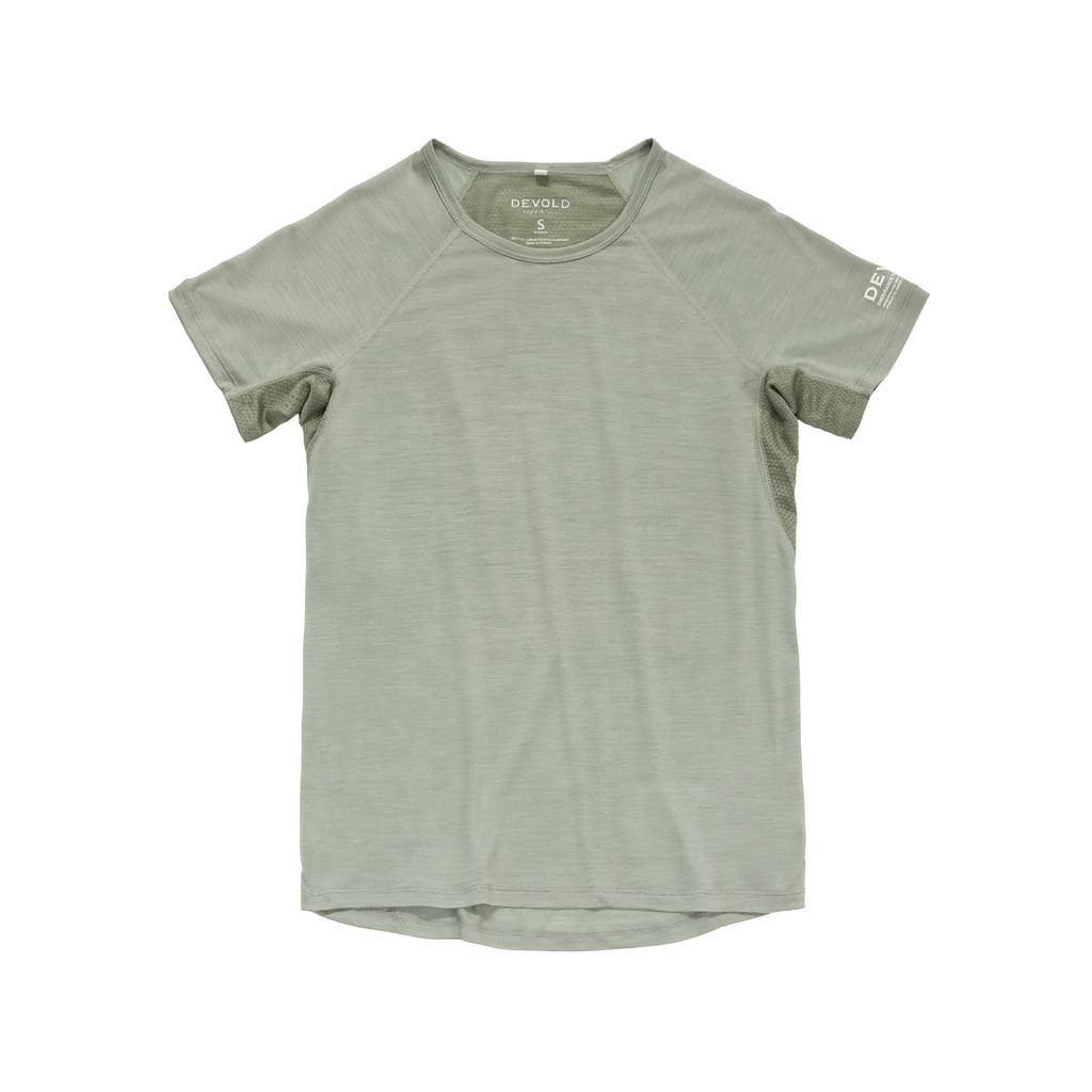 Lightweight T-shirt Devold Endurance Merino 130 T-Shirt Woman - Vert/Fog