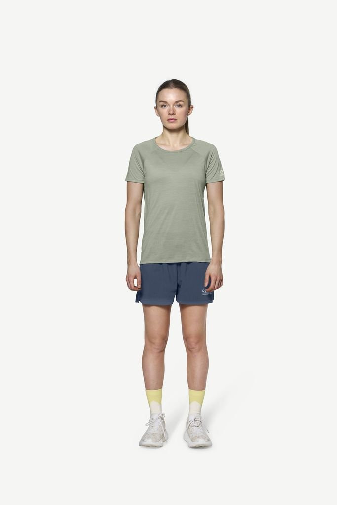 Lightweight T-shirt Devold Endurance Merino 130 T-Shirt Woman - Vert/Fog