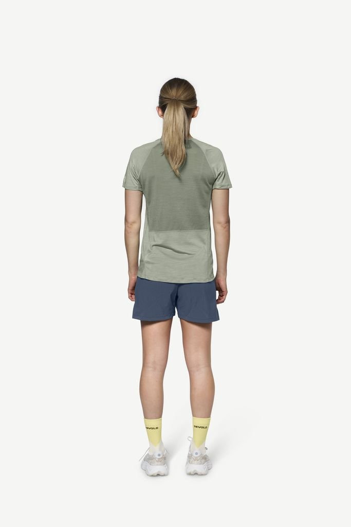 Lightweight T-shirt Devold Endurance Merino 130 T-Shirt Woman - Vert/Fog