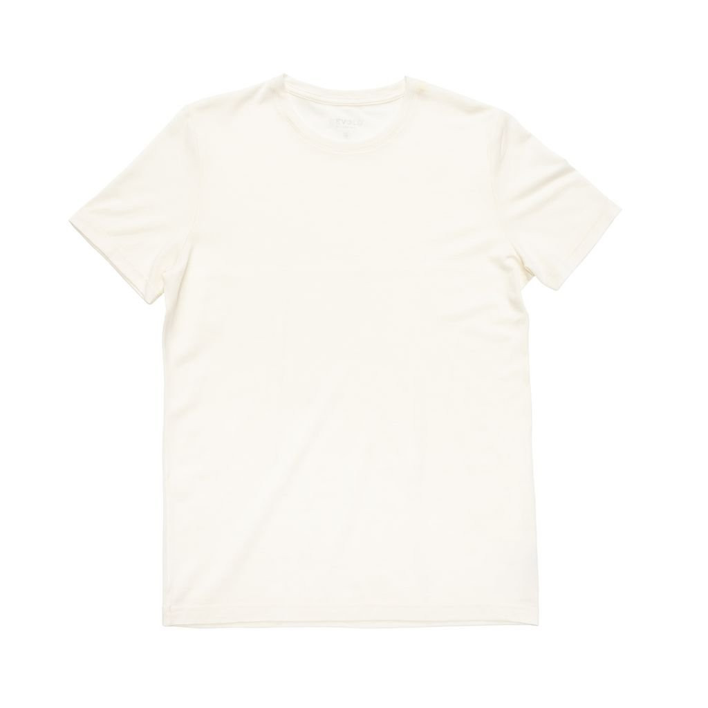 Lightweight short-sleeved T-shirt 100% merino wool Devold Classic Tee Man - Blanc/White
