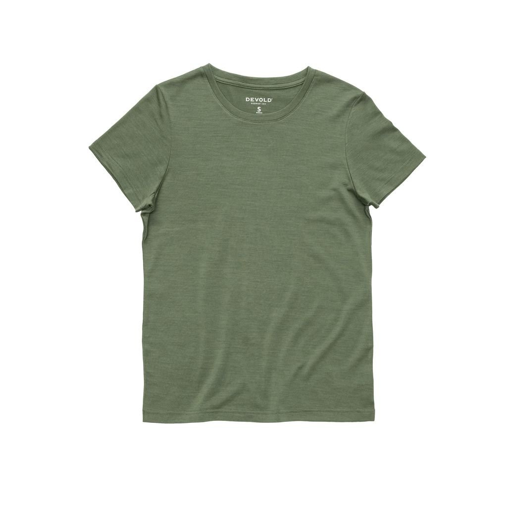 Lightweight short-sleeved T-shirt 100% merino wool  Devold Classic Tee Woman - Forêt/Forest