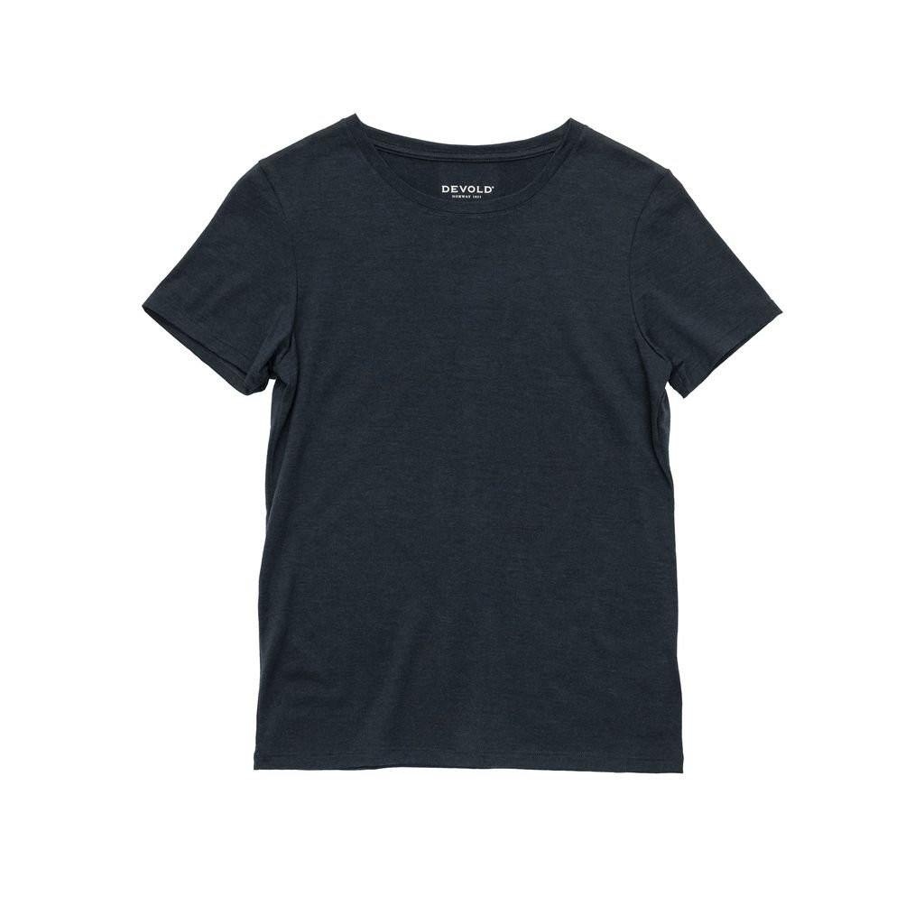 Lightweight short-sleeved T-shirt 100% merino wool  Devold Classic Tee Woman - Noir/Black
