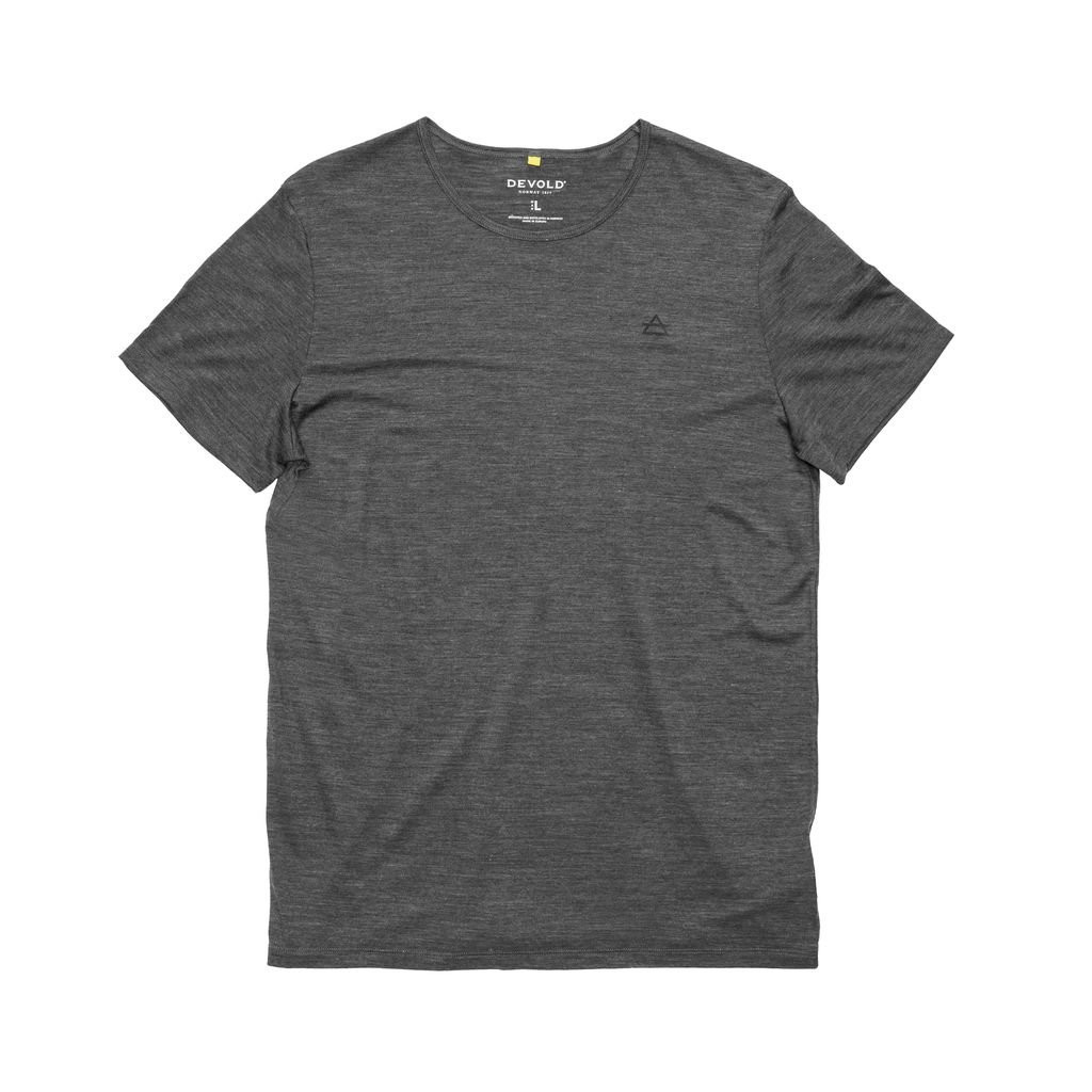 Lightweight, breathable merino wool Devold Active Tee Man - Gris foncé/Anthracite