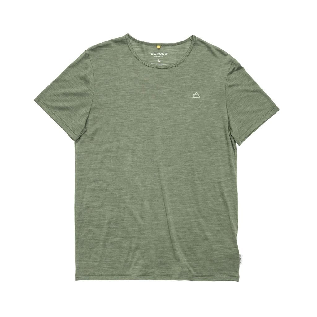 Lightweight, breathable merino wool T-shirt Devold Active Tee Man - Forest