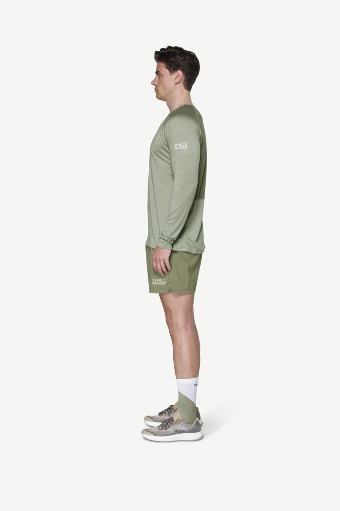 Very lightweight long-sleeved T-shirt  Devold Endurance Merino 130 Shirt Man - Vert Olive/Fog