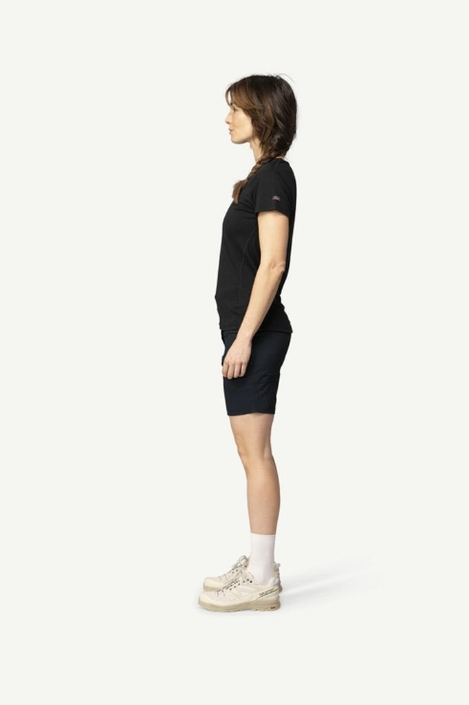 Short-sleeved T-shirt made from 100% merino wool Devold Breeze Merino 150 T-Shirt Woman - Noir/Black