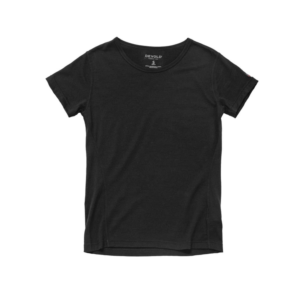 Short-sleeved T-shirt made from 100% merino wool Devold Breeze Merino 150 T-Shirt Woman - Noir/Black