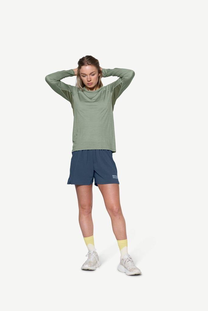 Very lightweight long-sleeved T-shirt Devold Endurance Merino 130 Shirt Woman - Vert Olive/Fog