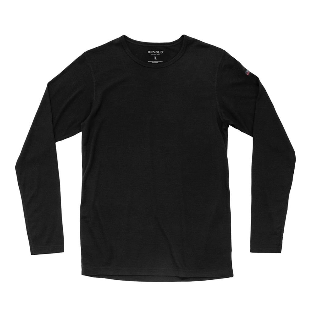 Fine 100% merino wool long-sleeved T-shirt Devold Breeze Merino 150 Shirt Man - Noir/Black