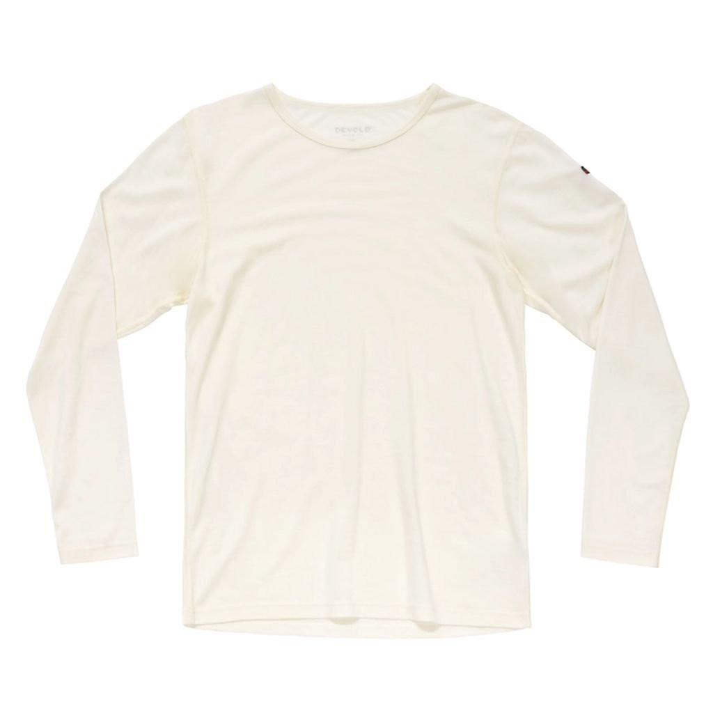 Fine 100% merino wool long-sleeved T-shirt Devold Breeze Merino 150 Shirt Man - White/Blanc
