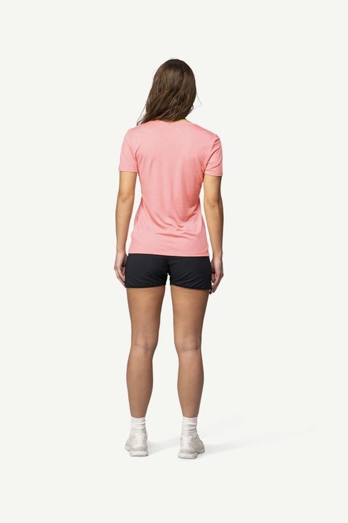 Lightweight t-shirt 70% merino wool Devold Active Tee Woman - Rose/Apricot
