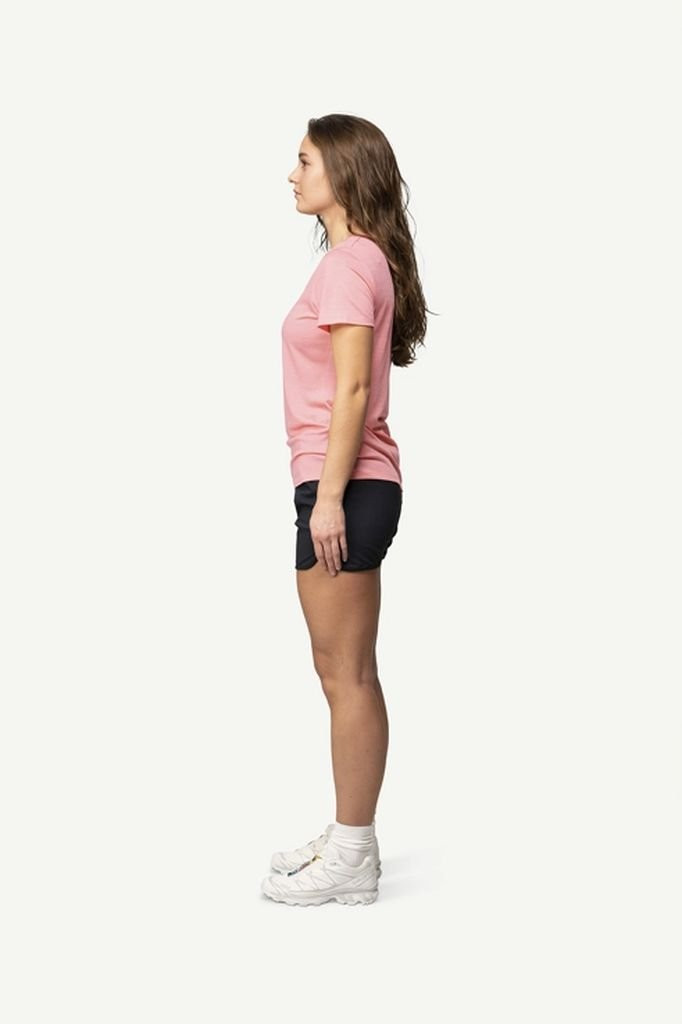 Lightweight t-shirt 70% merino wool Devold Active Tee Woman - Rose/Apricot