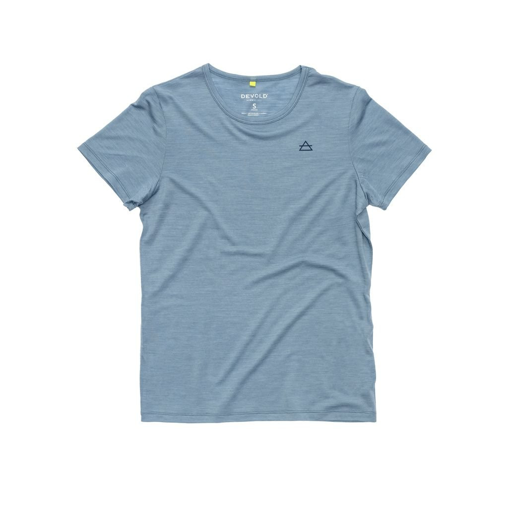 Lightweight t-shirt 70% merino wool Devold Active Tee Woman - Bleu/Sky Blue